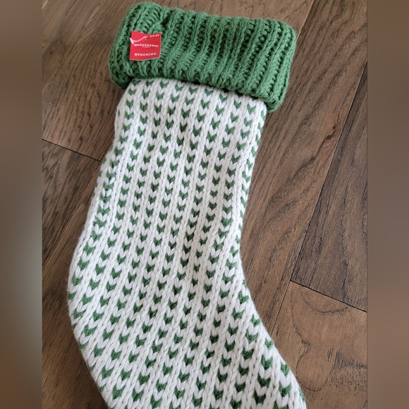 NEW! Set of 2! 🎄 20" Chunky Knit Christmas Holiday Stockings with Pom Poms - Picture 5 of 8